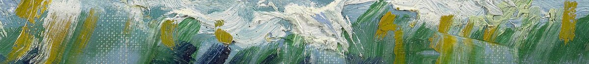 Mořská krajina u Les Saintes-Maries-de-la-Mer (Vincent van Gogh), Detail: Grüner Wellenkamm