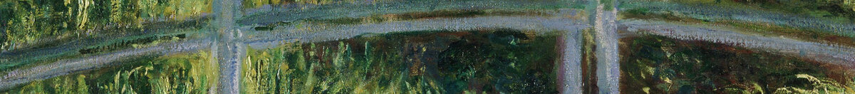 Japonský můstek a jezírko s lekníny, Giverny (Claude Monet), Detail: Japanische Brücke