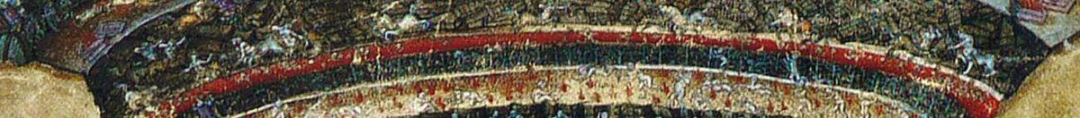 Ilustrace k Božské komedii Danteho Alighieriho: Propast pekla, 1480-1490 (Sandro Botticelli), Detail: Mittlere Höllenkreise mit rotem Ring