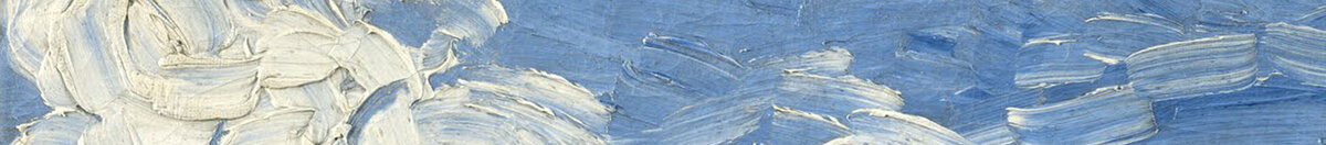 Pšeničné pole pod bouřkovými mraky, 1890 (Vincent van Gogh), Detail: Weiße Wolkenballen links oben