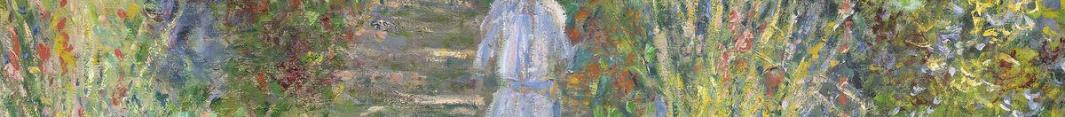 Umělcova zahrada ve Vétheuil, 1880 (Claude Monet), Detail: Kind auf der Gartentreppe