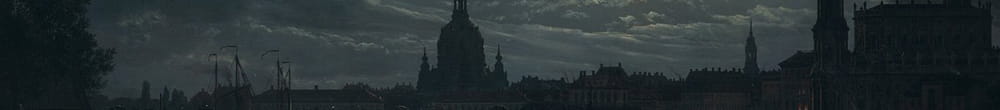 Pohled na Drážďany Moonlight (Johan Christian Dahl)