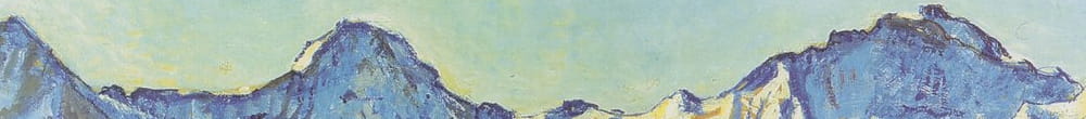 Eiger, Mönch a Jungfrau v ranním slunci (Ferdinand Hodler)