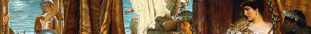 Setkání Antonia a Kleopatry (Lawrence Alma Tadema)