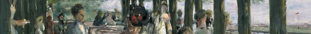 Terasa v restauraci Jacob v Nienstedtenu na Labi (Max Liebermann)
