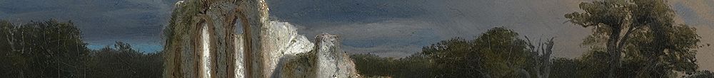 Měsíční krajina se zříceninou (Arnold Böcklin)