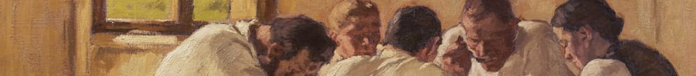 Oběd polévka, verze II, 1910 (Albin Egger Lienz)