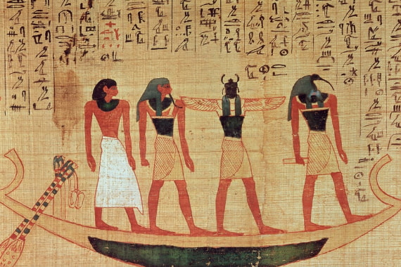 Hieroglyfy a nástěnné malby