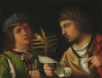 Giovanni Borgherini a jeho učitel (olej na plátně)