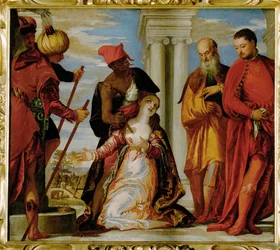 "Umučení svaté Justiny", kolem roku 1560 (malba na plátně)