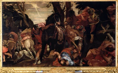 Obrácení svatého Pavla (The conversion of Saint Paul). Obraz Paola Veronese (1528-1588). Olej na plátně