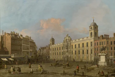 Londýn, pohled na Northumberland House, při pohledu na východ