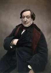Gioachino (Antonio) Rossini (1792-1868) italský skladatel. po fotografii od Nadara