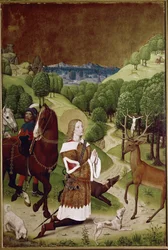 St Hubert konverze (olej na panelu