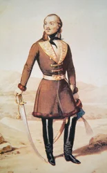 Hrabě Casimir Pulaski (barevné lito)