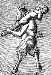 Satyr nesoucí herma, detail z malého přenosného chrámu zasvěceného uctívání Priapa (rytina) (detail 405756)