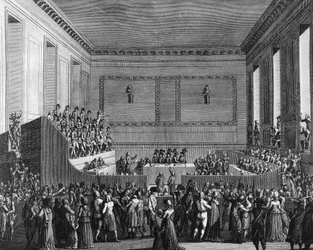 Válka francouzské revoluce a protirevoluční hnutí: Antoine Quentin Fouquier de Tinville, dit Fouquier Tinville (1746-1795), soudce Revolučního soudu 12. květenového roku 3 (1. května 1795) republiky. Rytina Berthaut po Girardetovi