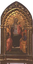 Madonna a dítě se svatými (tempera na panelu)