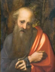 Svatý Antonín opat, Correggio (olej na desce)