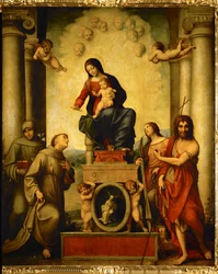 Madona svatého Františka z Assisi (malba na topolovém dřevě)