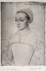 Marguerite de France (1523-74) (tužka na papíře)