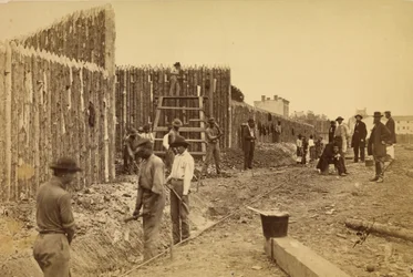 [Stockade built by General Haupt for Protection of Government Property, Orange  Alexandria R.R., Alexandria, Virigina]
