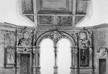 Scénografie pro Ruy Blas (1838) od Victora Huga (1802-85), revival atdthe Comedie Francaise v roce 1879 (wc na papíře)