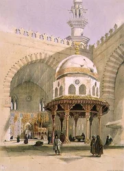 Mešita sultána Hassana, Káhira, hospoda. 1846 (litho)