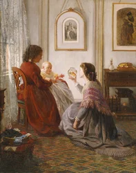 The Shattuck Family, s babičkou, matkou a dítětem, 1865