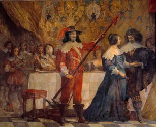 Scéna ze života Charlese de Valois, vévody z Angouleme (1573-1650) Obraz od Abrahama Bosse (1602-1676)