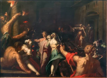 Judith ukazuje hlavu Holoferna