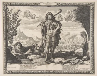 Vyhlášení války Španělsku od Ludvíka XIII.: Král jako Herkules, ca. 1635.