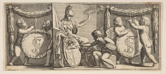 Minerva a paže Françoise Subleta de Noyers Malované géniem..., polovina až konec 17. století.