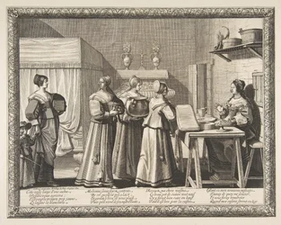 Dárky nabízené nevěstě Dárky nabízené nevěstě, ca. 1633.