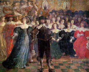 The Court Ball (nástěnná malba) (detail)