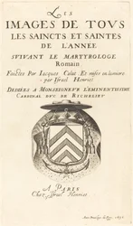 Titulní strana Callotova „Kalendáře svatých“