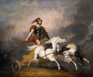 The Car of Cuthullin: „Vůz války přichází jako plamen smrti, 1815
