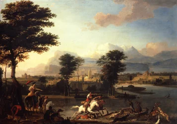 Lov na jelena, kolem roku 1675