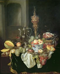 Zátiší: Banquey Piece (olej na desce)