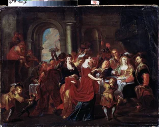 "Herodova hostina" (Herodova hostina) Herodova hostina (Herode Antipas), během níž dcera Herodiady (Salome) požaduje na podnose hlavu Jana Křtitele (Jean Baptiste), aby ji nabídla své matce. Hlava světce je položena na stůl. Malovat