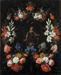 Věnec květin, asi 1675