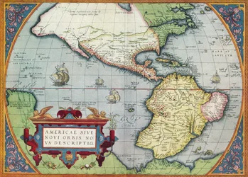 Amerika aneb Nový svět: Z Theatrum Orbis Terrarum od Abrahama Ortelia, 1570, 1570, 19