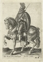 Francouzský šlechtic na koni