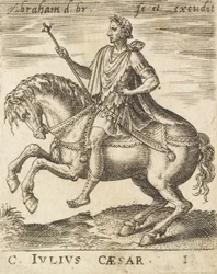 C. Julius Caesar z Dvanáct Caesarů na koni, c1565-1587.