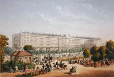 Hyde Park Gardens, cca 1862 (barevné lito)