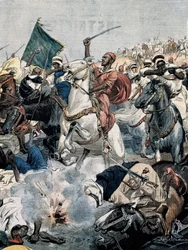 BELTRAME, Achilles (1871-1945). Válka v Maroku. Rebelové znovu zaútočí na Casablancu, ale jsou zabiti francouzským dělostřelectvem
