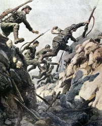 Bitva u Ortigary (červen 1917). Talíř A. Beltrame.