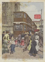 Jaro v Miláně, dav útočí na tramvaje v Monze, aby strávily neděli na venkově