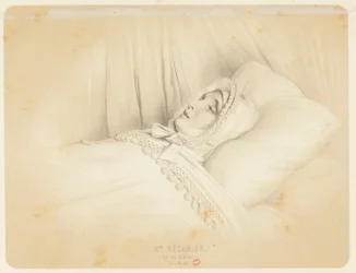 Madame Récamier (Juliette Récamier) na smrtelném loži 11. května 1849