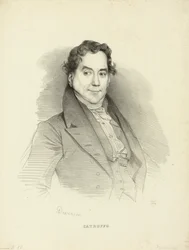 Portrét zpěváka a skladatele Gioseffo Catrufo 1771-1851, 1830.